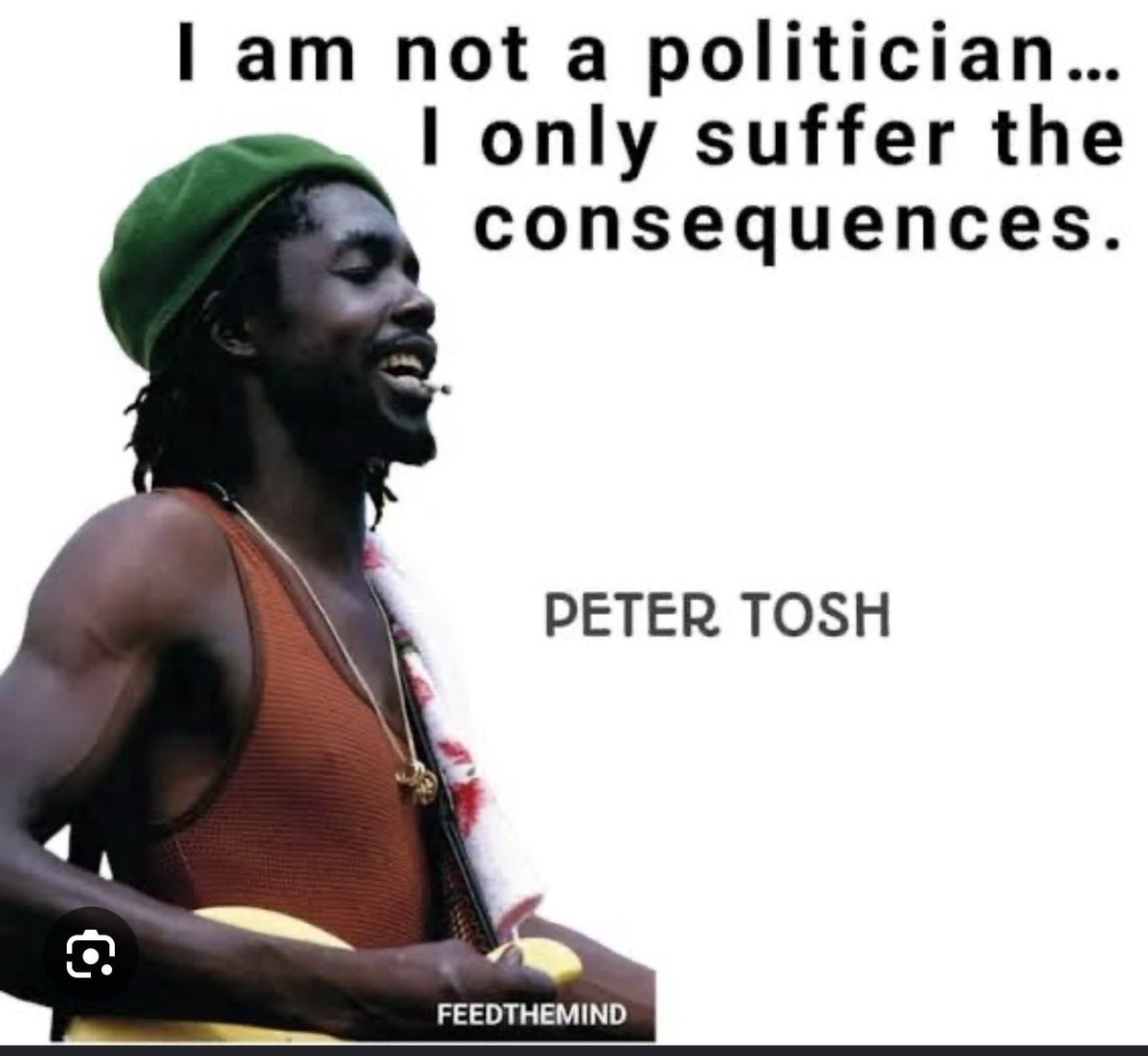 kimheller3's tweet photo. I am not a politician 
I only suffer the consequences 

PETER TOSH https://t.co/rdVk7oxlVL