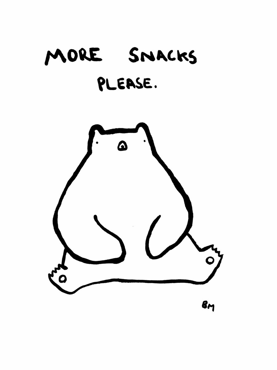 BadlyDrawnBears's tweet photo. “More snacks please.” - All of the bears competing in #fatbearweek probably xox https://t.co/r4upjXCocO