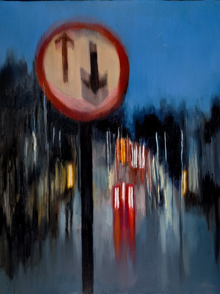kznsq's tweet photo. "Walking Home" - my oil painting https://t.co/qmimWd5e6y
