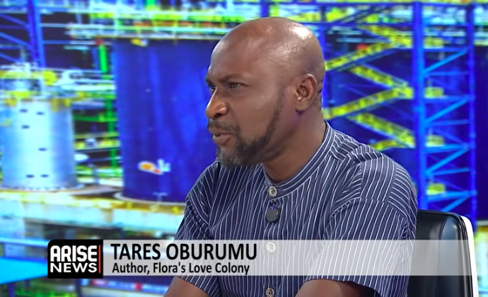 ARISEtv's tweet photo. Tares Oburumu says Flora’s Love Colony examines Nigeria’s identity from pre-colonial times to today and questions what binds Nigerians together. https://t.co/8MZJksBwLp https://t.co/y3KRwqXLEK