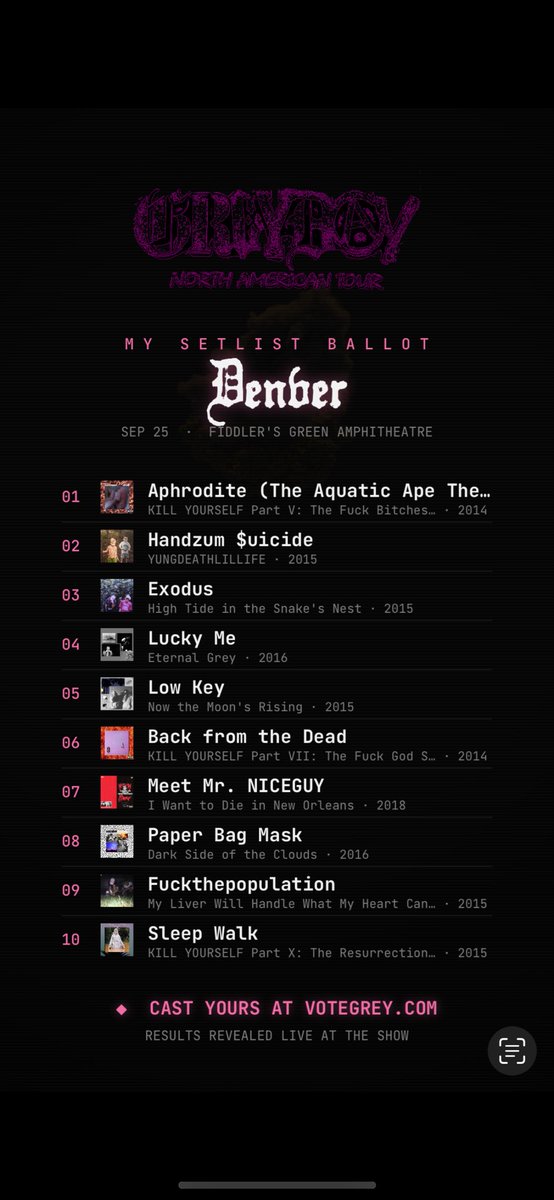 crackhole21's tweet photo. @SuicideChrist @_claoo2_ Please please please play Aphrodite for Denver this Friday🙏🙏🙏I won’t be close enough to scream but it’s my all time favorite song and my favorite tattoo,it’s the only song I voted for that I absolutely need to hear please🙏🙏 https://t.co/JDpHI4CNKs