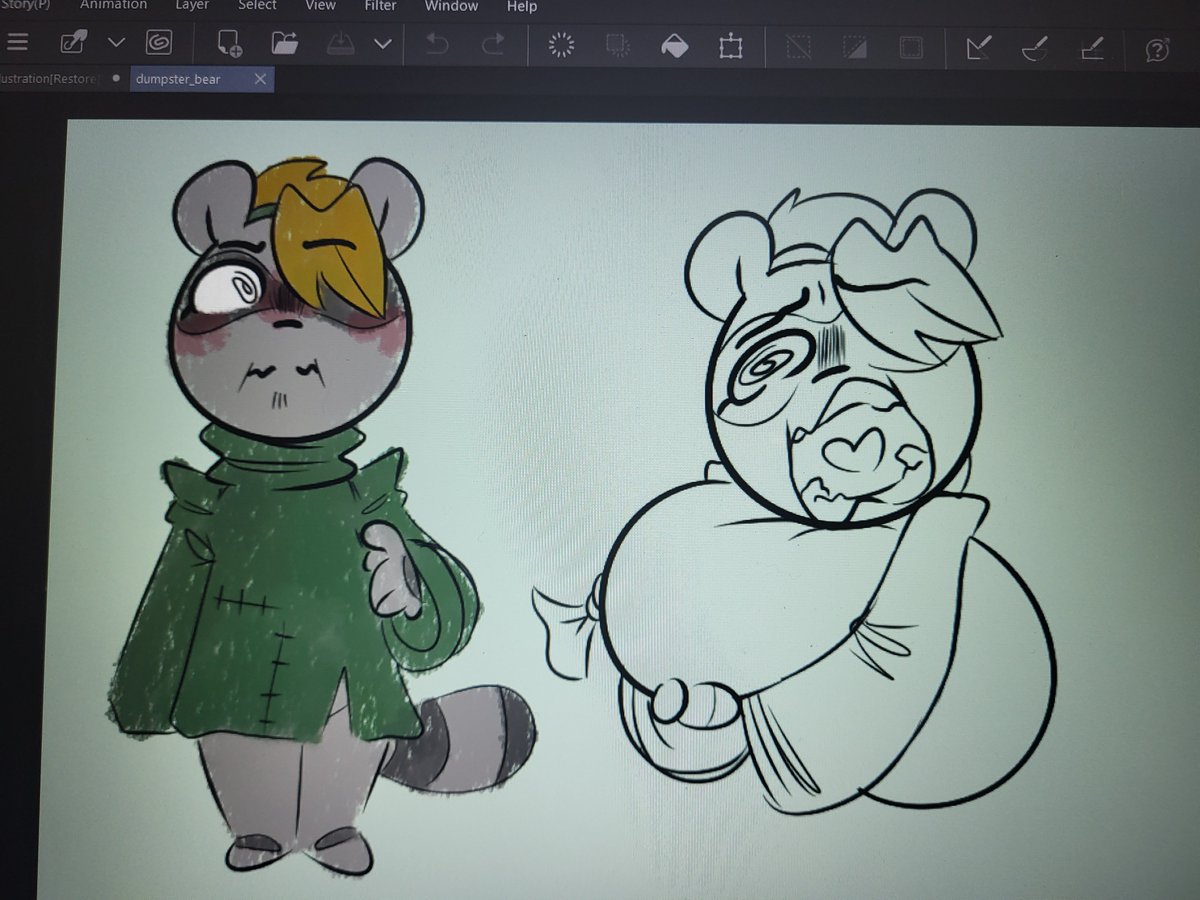 YahMilk's tweet photo. use to enjoy drawin this trash panda. dunno what to do with er tho. short comic strips maybe https://t.co/KDgpmNUmYi