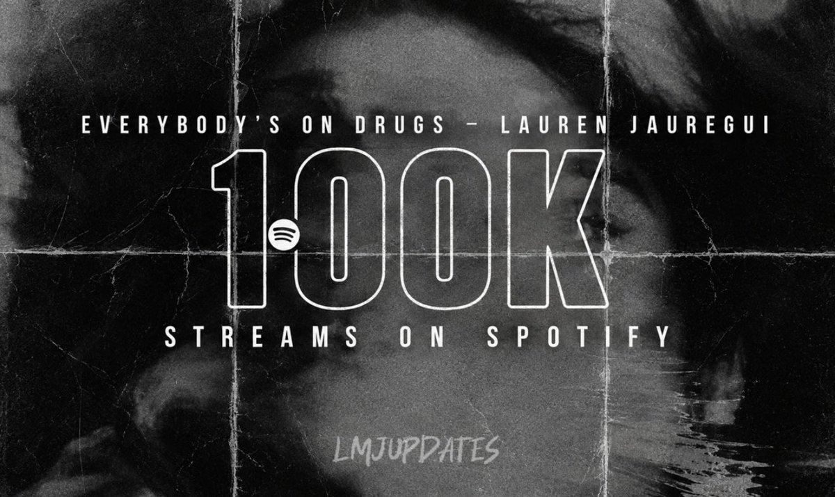 LMJUpdates's tweet photo. #UPDATE | “Everybody's on Drugs” reached 100k streams on @Spotify! https://t.co/QvChqagkXQ