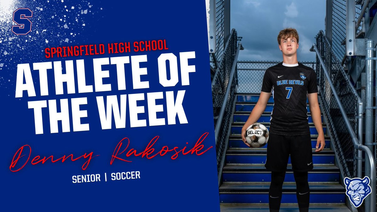 sfieldathletics's tweet photo. Congratulations to our Players of the Week! 

Sarah Atherton - Sarah came up big in two wins over Waite and Rogers!

Denny Rakosik - Denny continues to attack at a high level; not just scoring goals, but creating chances for his teammates!

Keep up the great work Blue Devils! https://t.co/pxkpUCOJL6