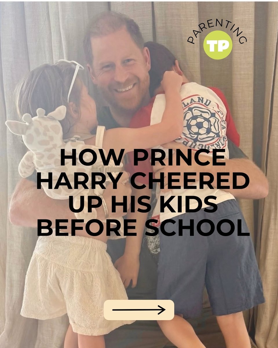 Todaysparent's tweet photo. Even Prince Harry has to pull out the dad tricks on tough school mornings. 💛

If your kid would rather do anything than head to class, you’re definitely not alone. We’ve got expert-backed advice on what to do when “I don’t want to go to school” becomes a regular refrain. Hit up the link in bio for more.

📷: Instagram/@megan