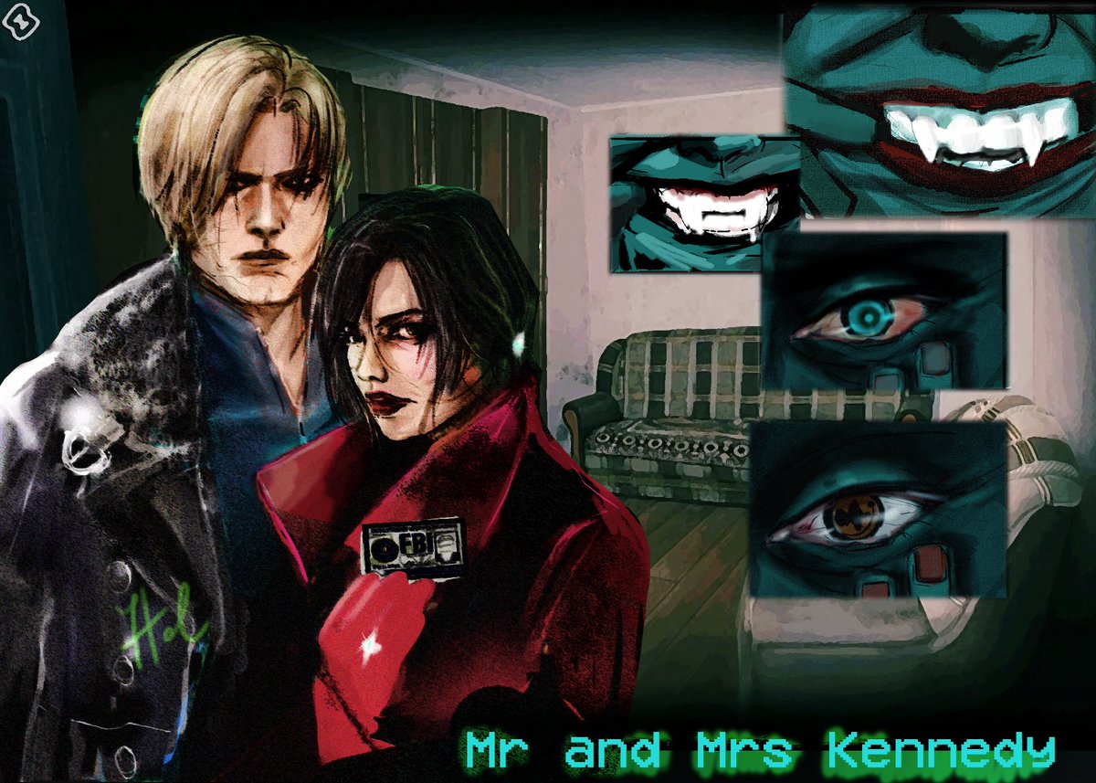 Helliborngirl's tweet photo. Mr. and Mrs. Kennedy are at the door. Would you let them in? 🩸
#leonkennedy
#adawong
#aeon https://t.co/D0DMQZMgMh