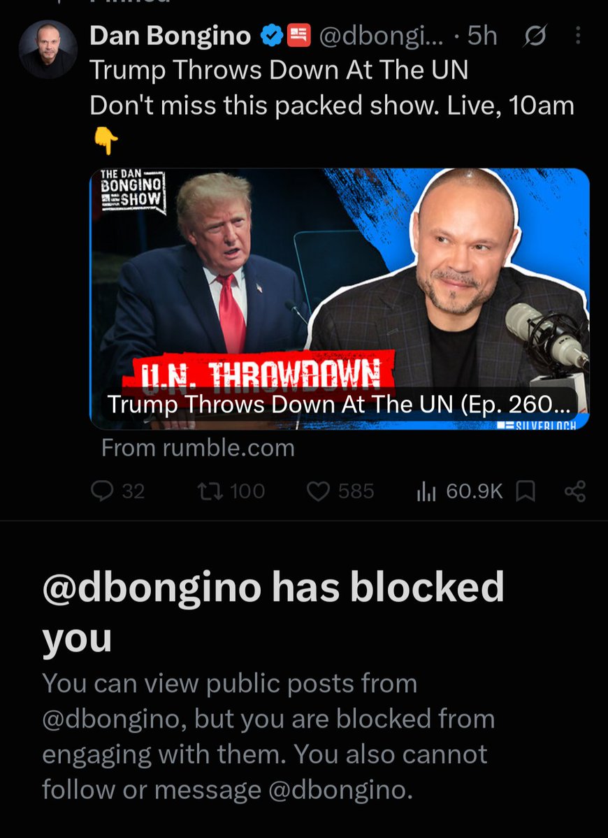R_W_C74's tweet photo. Poor little @dbongino is out here blocking half of America because a few people hurt his delicate feelings. What a soft, mentally fragile piece of shit hiding behind a microphone like a coward. You lost every ounce of respect and whatever balls you pretended to have. https://t.co/n5z2KAASIv