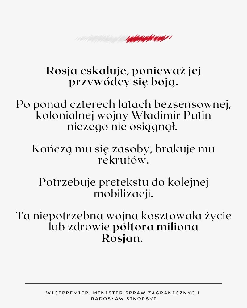 sikorskiradek's tweet photo. Rosja eskaluje wojnę: https://t.co/hH9XbWKfqF