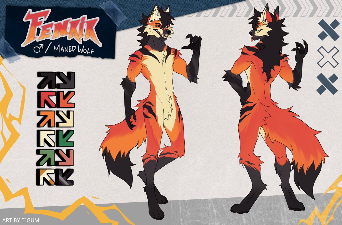 T1gum's tweet photo. Reference sheet for Fen on Discord ⚡️ https://t.co/kNqhA3emEW