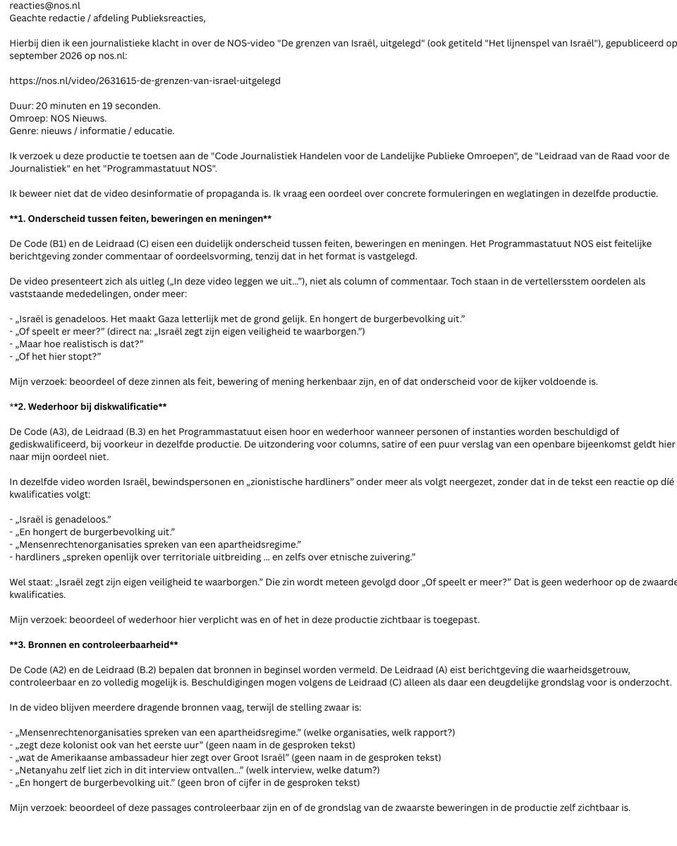 helostorm's tweet photo. @DianaMeijer1 @Repelsteeltje21 @NOS Dit is mijn klacht richting NOS over de video, hopelijk is het leesbaar.
Iemand nog suggesties? https://t.co/jfSMDz4bHi