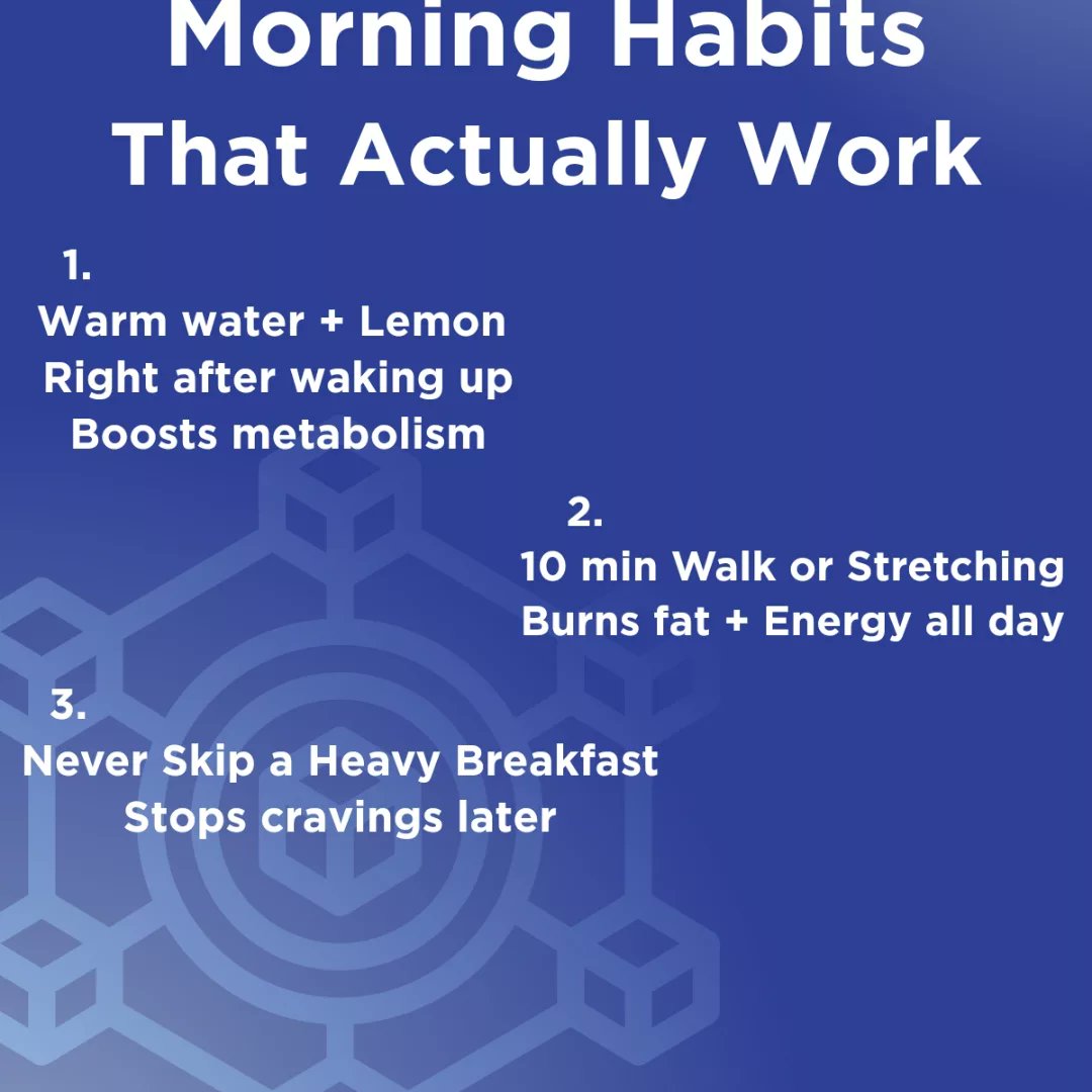 ChicaizaSeg's tweet photo. I used to think weight loss meant a strict diet. After writing 20+ health blogs, I realized it’s about habits. Here are 3 morning habits that actually work. Small changes, big results. What morning habit improved your health? https://t.co/r0o1aujamw