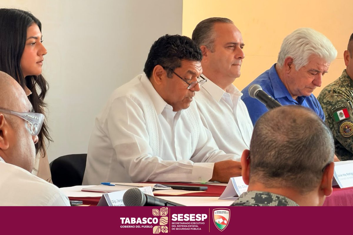 SESESPTab's tweet photo. 📌 Se llevó a cabo la XXXVII Sesión Ordinaria del Consejo Estatal de Seguridad Pública de Tabasco, presidida por el Gobernador Javier May Rodríguez.  
🤝 Se tomó protesta a nuevos integrantes y se presentaron avances y propuestas para fortalecer la seguridad pública en 2026. https://t.co/fclzLsGFV9