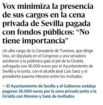 LMPardoAbogado's tweet photo. Hombre, tú no vas mal encaminado, 20 años mamando de la teta pública del 78 y ahora, celebrando cenas por todo lo alto tu partido en Sevilla. https://t.co/sJh0ZoTE6Z