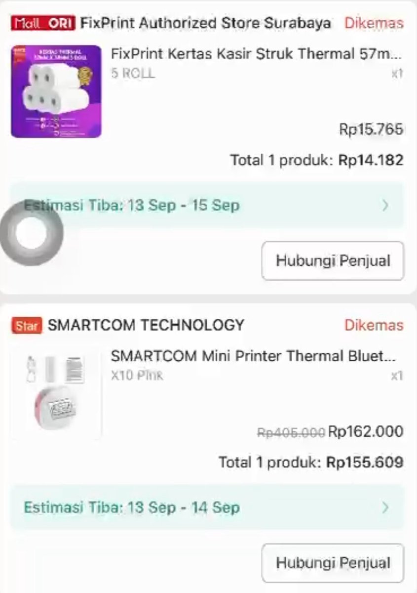 daisyday_kr's tweet photo. WTS / Jual 

PRELOVED SMARTCOM Mini Thermal Printer Bluetooth
printer struk / receipt / photobooth / resi
♡ baru print 11x kondisi like new
♡ bluetooth &amp; portable
♡ FREE refill 5 roll

harga 150K aja 🤍
; harga beli printer 155K + refill 14K

#zonauang #zonajajan https://t.co/2YFqjPsnse