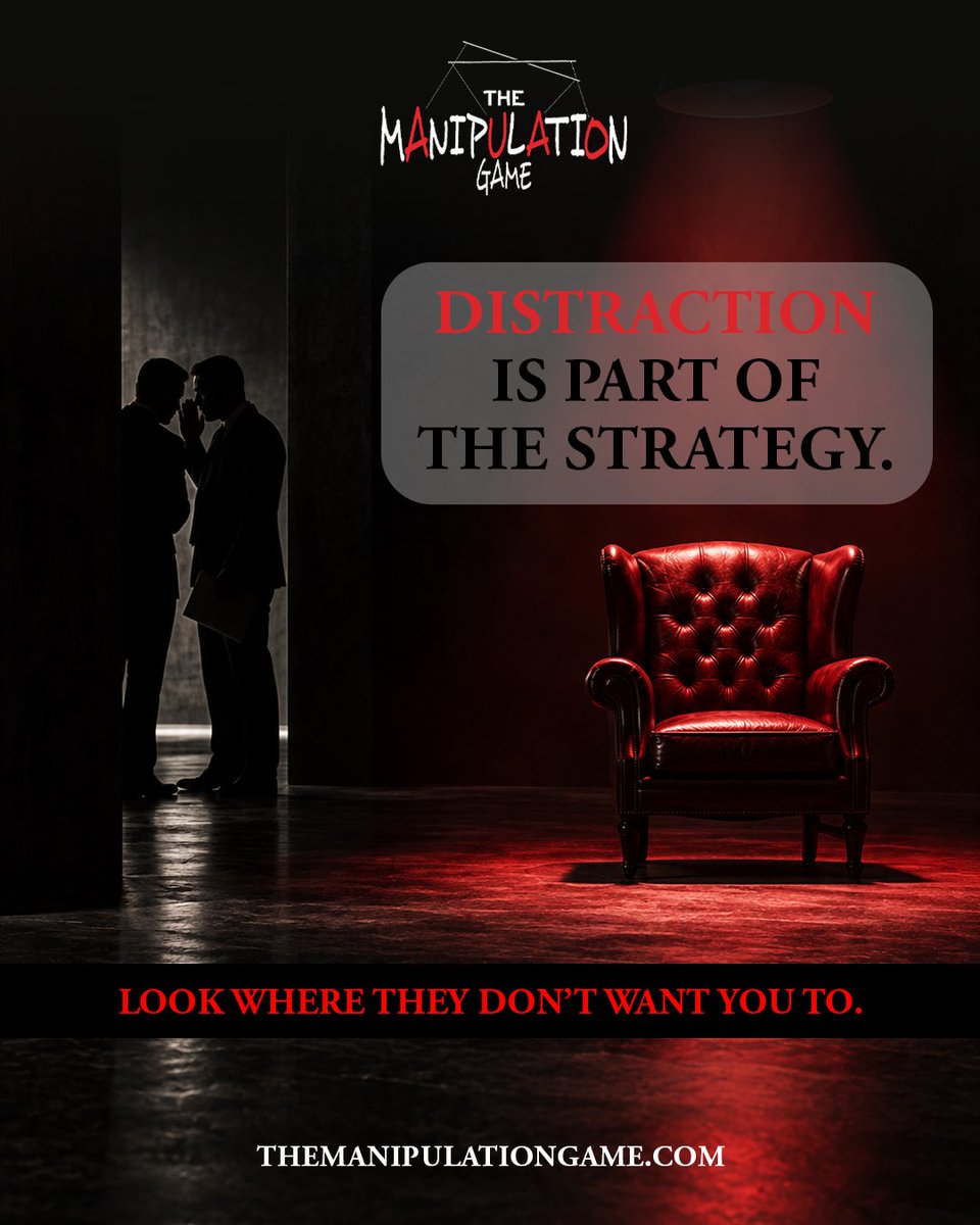 manipulationgme's tweet photo. Attention is easy to control when there’s an obvious distraction.
While everyone watches the noise, the detail that matters can go unnoticed.
Watch the distraction. Look beyond it.
https://t.co/bvpMuFkuxs
#themanipulationgame #humanbehavior #psychology #influence https://t.co/h1o3gNkH3L