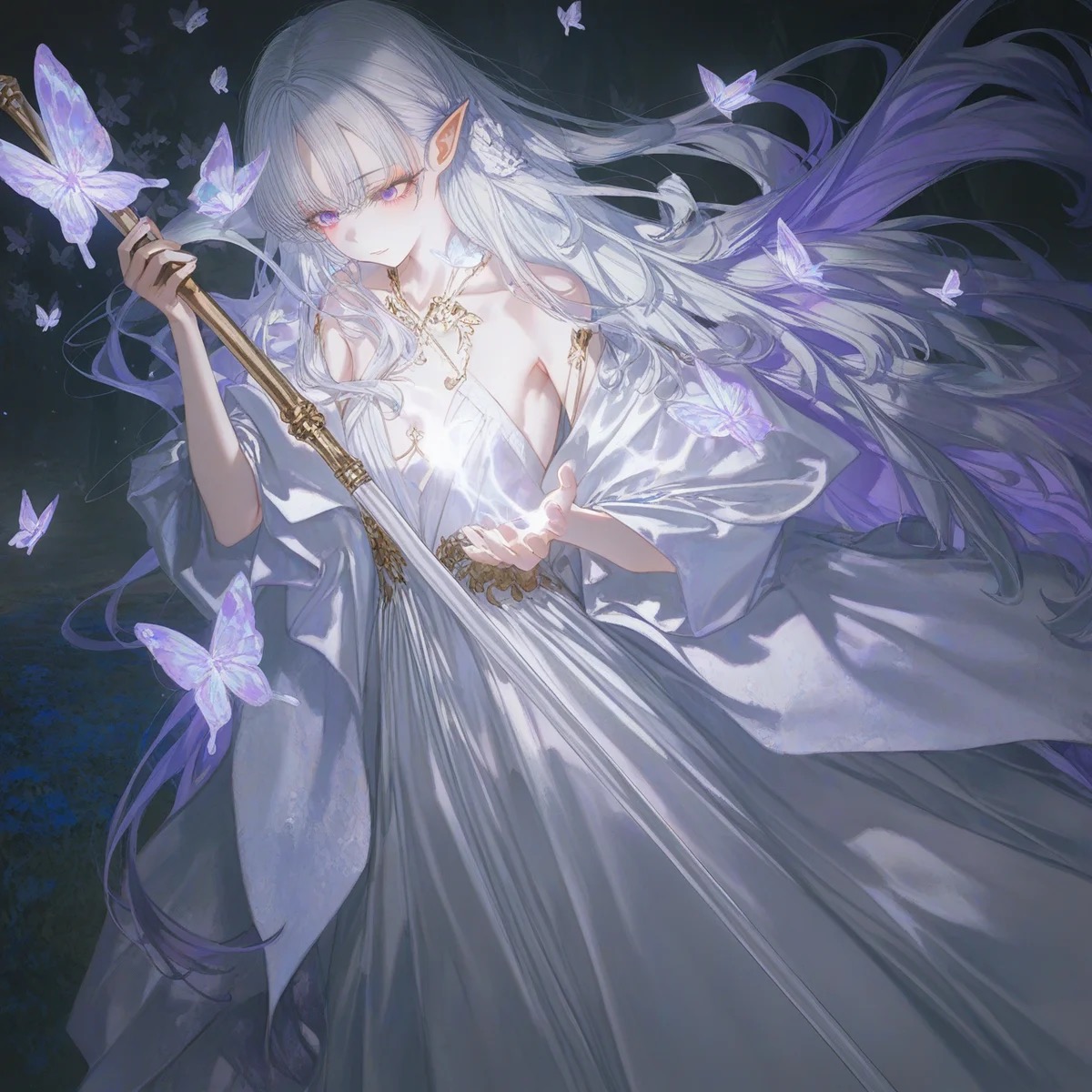 LetsGenApp's tweet photo. Where moonlight gathers, the butterflies remember her name. 🦋🌙 Explore this luminous fantasy scene with LetsGen:
https://t.co/hIk7Xk2lFg
#LetsGen #AIArt #FantasyArt https://t.co/z9G8GmxGMz