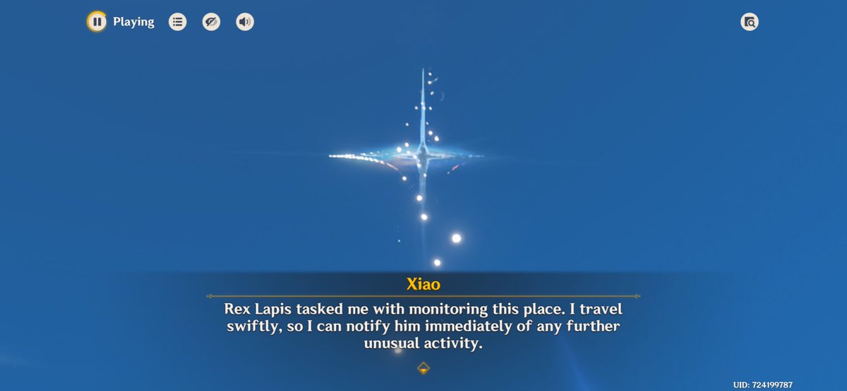 TimelyChili's tweet photo. // AQ epilogue spoilers 

I’m really glad they’re showing more of zhongli caring for liyue and her safety. Xiao emphasizes on zhongli’s worries. He cares about liyue so, so much https://t.co/V3r3OmrQkN