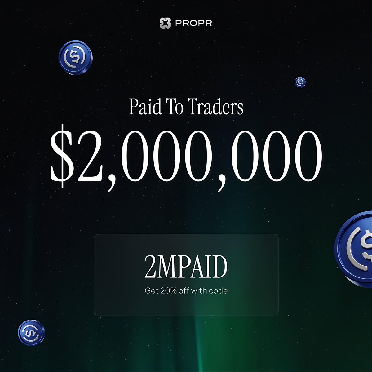 _0xMRJ's tweet photo. 🚨 PROPR JUST CROSSED $2M IN PAYOUTS! 💰

To celebrate, Propr is giving 20% OFF for the next week 🔥

✅ Limited-time offer
✅ $2M+ in payouts
✅ On-chain payout 
✅ Average payout 14m

🎁 CLAIM 20% OFF HERE: https://t.co/oYfc98f71i

#Propr #PropFirm #CryptoTrading https://t.co/Ime8lYNIsU