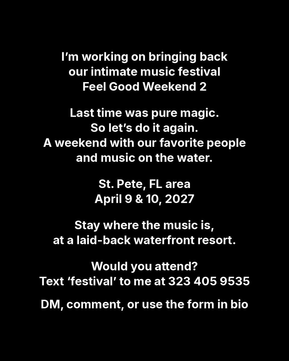 toddcarey's tweet photo. Should we do it again?

Text ‘festival’ to 323 405 9535 for updates https://t.co/neyCBYkCcY