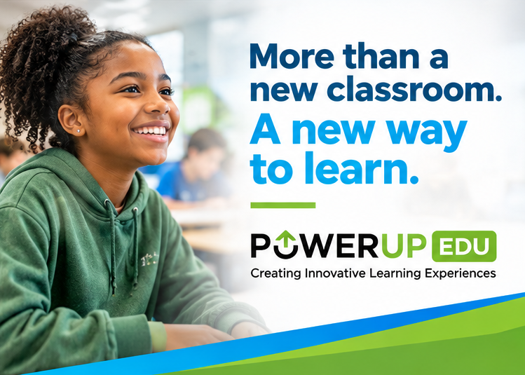 powerupedu's tweet photo. A transformational learning space should feel different, enabling 🧠 independent thinking, 🤝 collaboration, 💡 creativity, 🗣️ communication, 💻 tech use, and 🔄 varied experiences. #PowerUpEDU #TransformationalSpaces #StudentEngagement #CollaborativeLearning #LearningEnvironment #InnovativeEducation #EdTech #CreatingInnovativeLearningExperiences