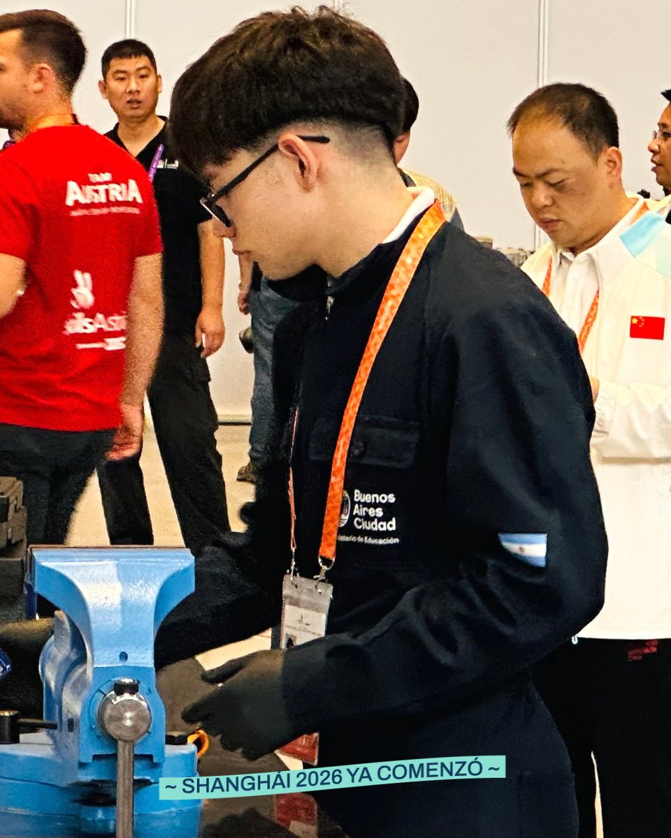 WorldSkillsARG's tweet photo. ¡Arrancó la competencia! Primer día de #WorldSkillsShanghai2026 🇦🇷🇨🇳 https://t.co/bvc3q0MdVj