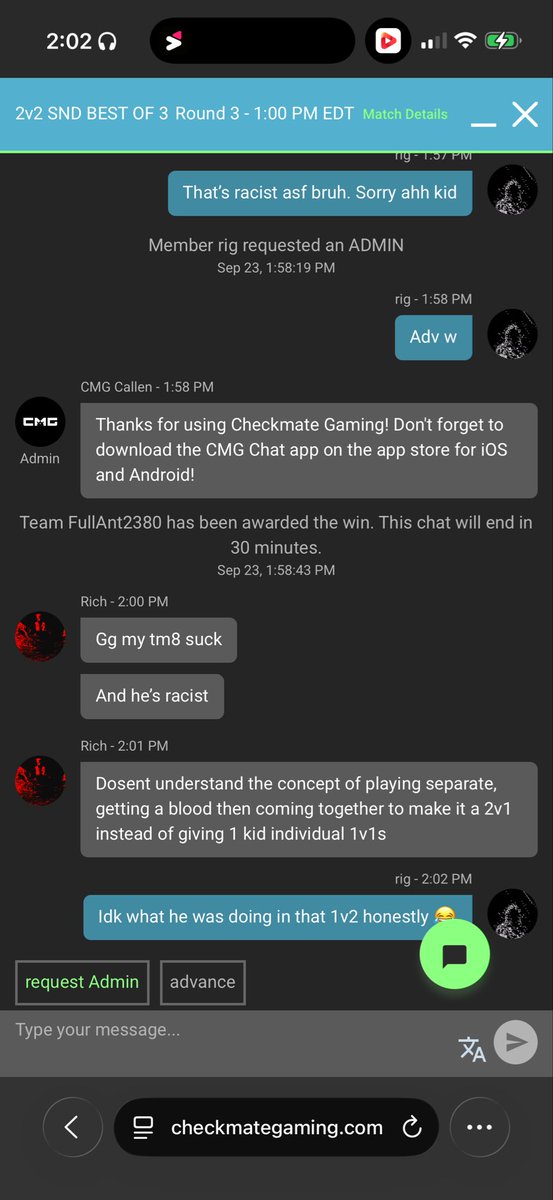 Blaztive's tweet photo. Check the first messages he sent in chat. Ending results for “DDecorize” 3-20 3 maps😂😂🎈🎈 being racist to his teammate and losing 1v2s 🍿 https://t.co/i2PelsipME