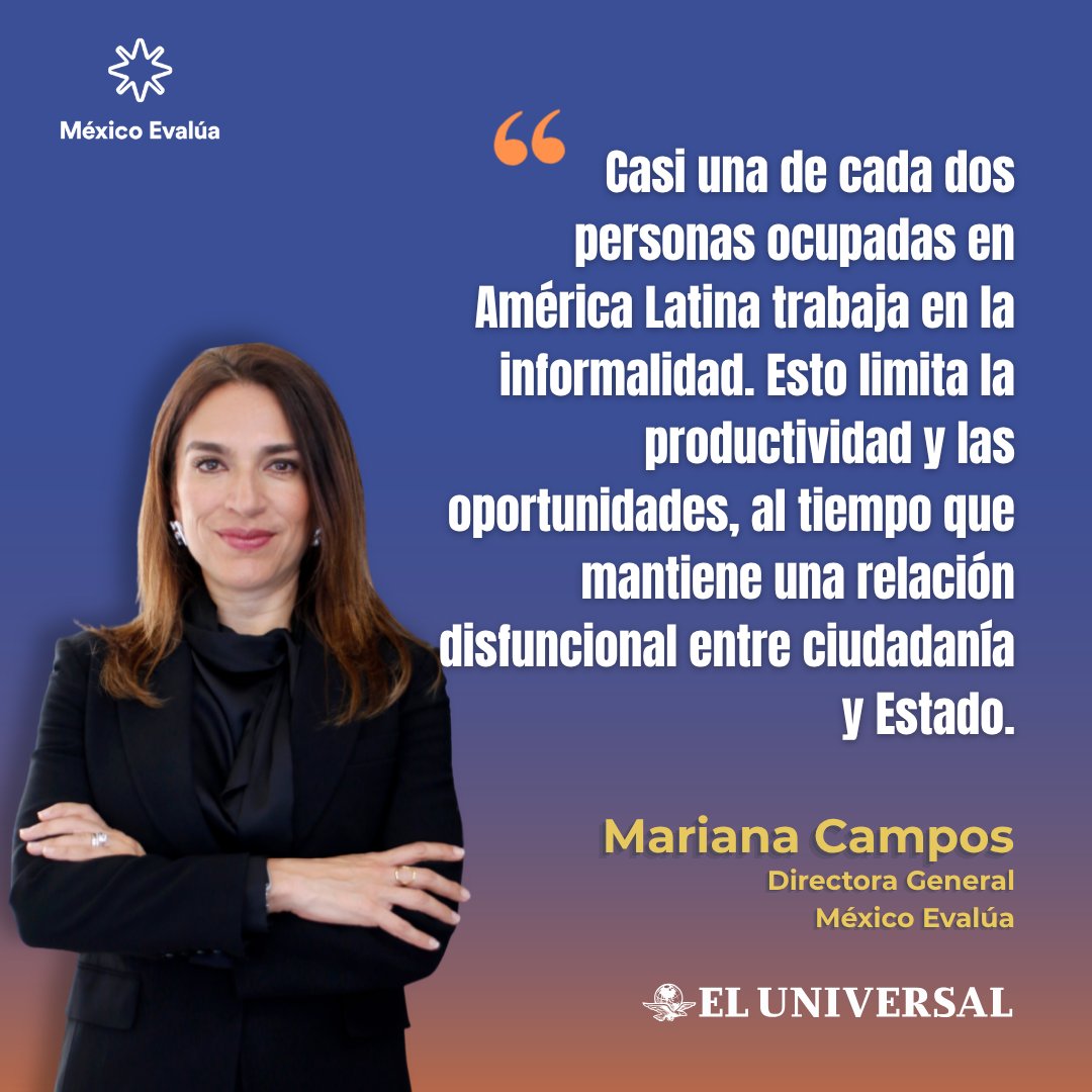 mexevalua's tweet photo. La informalidad y la criminalidad son fenómenos que muestran la incapacidad de los Estados de la región. Analizarlos con evidencia puede abrir nuevas opciones para responder.

Tras su participación en Conferencia CAF-PNUD sobre Gobernanza para el Desarrollo, en el marco de la 81ª sesión de la Asamblea General de la ONU, @mariana_c_v  reflexiona en su columna para @El_Universal_Mx el papel de los centros de pensamiento para entender estos desafíos, anticipar riesgos y aportar alternativas de política pública.

👉 Lee aquí “Un Estado que aprende, una democracia que funciona”: va la columna de Mariana https://t.co/5ybNDl8Cf3