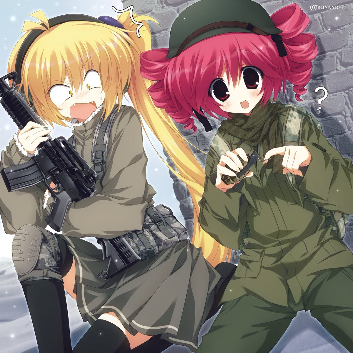 Bonnybel_'s tweet photo. I reread Girls Last Tour recently and I couldn’t get the idea of neru and teto in a post apocalyptic setting out of my head 😭 https://t.co/ginG03Ua62