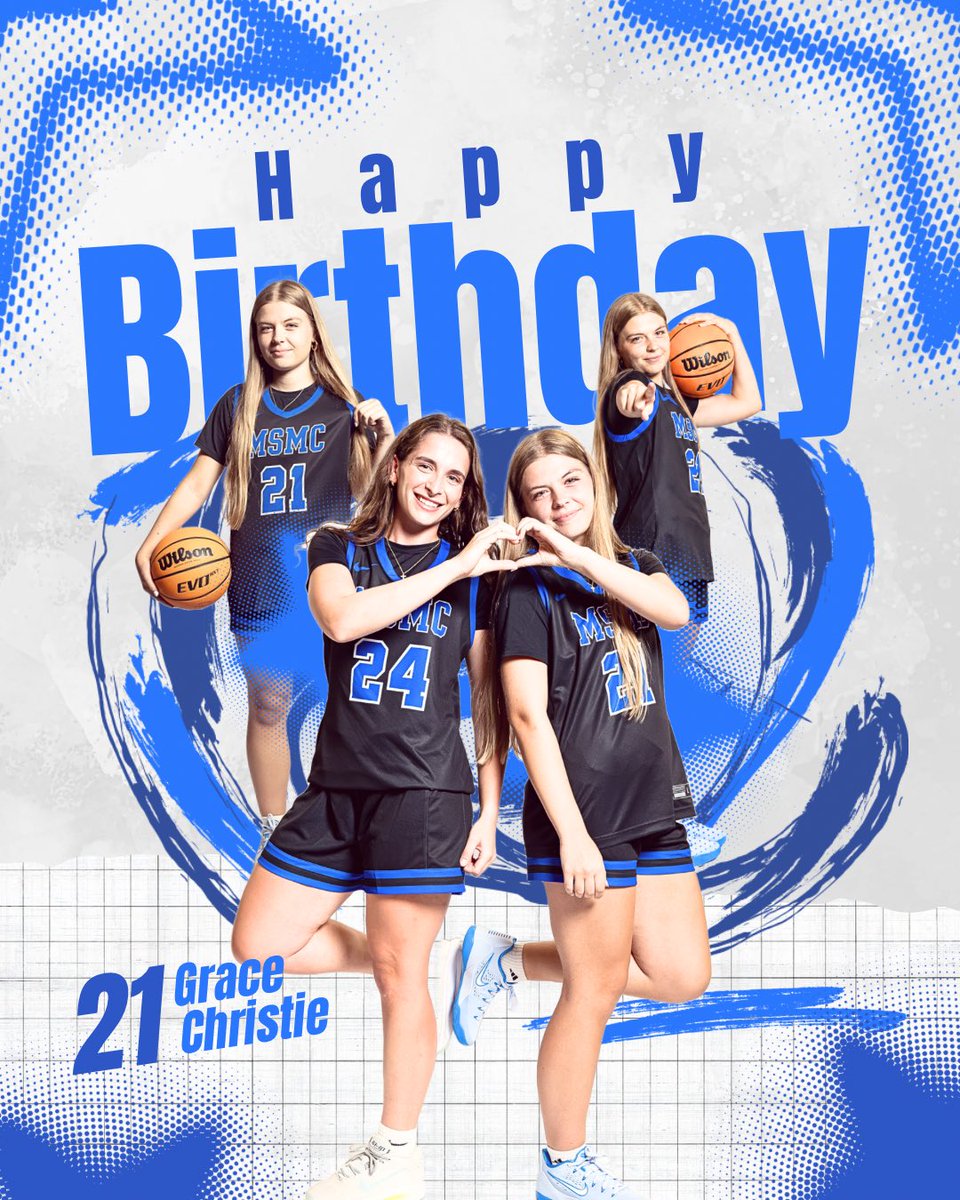 wbb_knights's tweet photo. “🎉 IT’S GRACE DAY! 🎉

Help us celebrate Grace Christie on her birthday! 🥳⚔️

From the court to the locker room, we’re lucky to have you as part of the Knights family. Have an amazing day, Grace! 💙🏀

#GoKnights #KnightNation #msmcknights https://t.co/Kg40slVpFZ