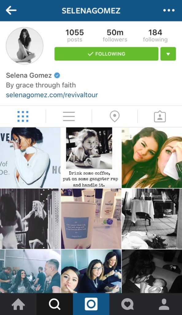 acervyselena's tweet photo. pov: o ano é 2015 e você entra no instagram da selena gomez https://t.co/PmkH7NJqeM