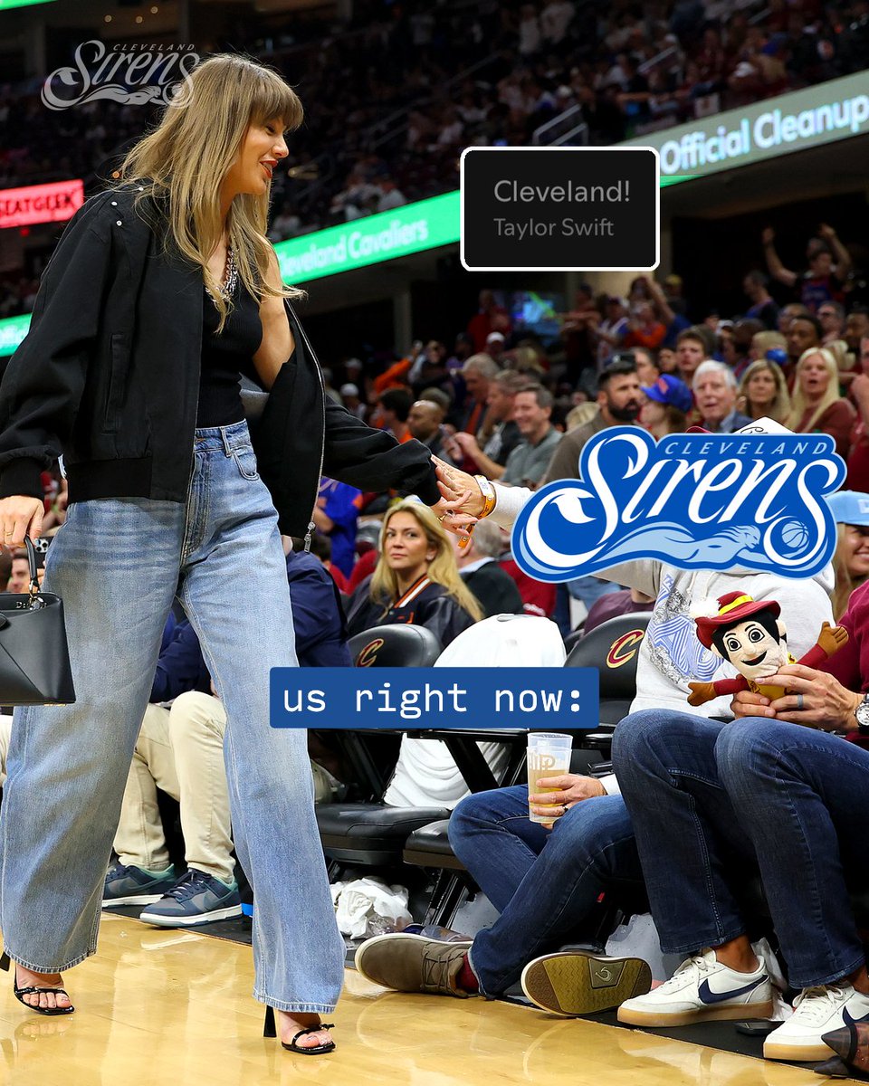 clevelandsirens's tweet photo. .@taylorswift, you called? 🎶💙  #HearTheCall https://t.co/pmAlP1bfsm
