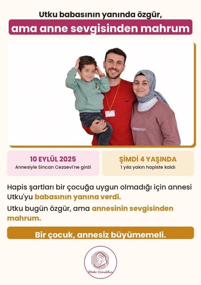 CemilSnck's tweet photo. 4 yaşındaki Utku;  annesi Havva Keklik'le hapse girdi. 
Utku şimdi babasının yanında ama annesinden ayrı.

AiHM kararlarıyla aklanan anne Havva Keklik için çocuğun üstün yararı gözetilmelidir.

@gergerliogluof 
@AKurucan 
@_ahmetaltan 
@yeniasya 
@adalet_bakanlik https://t.co/ILkGjrBhYe