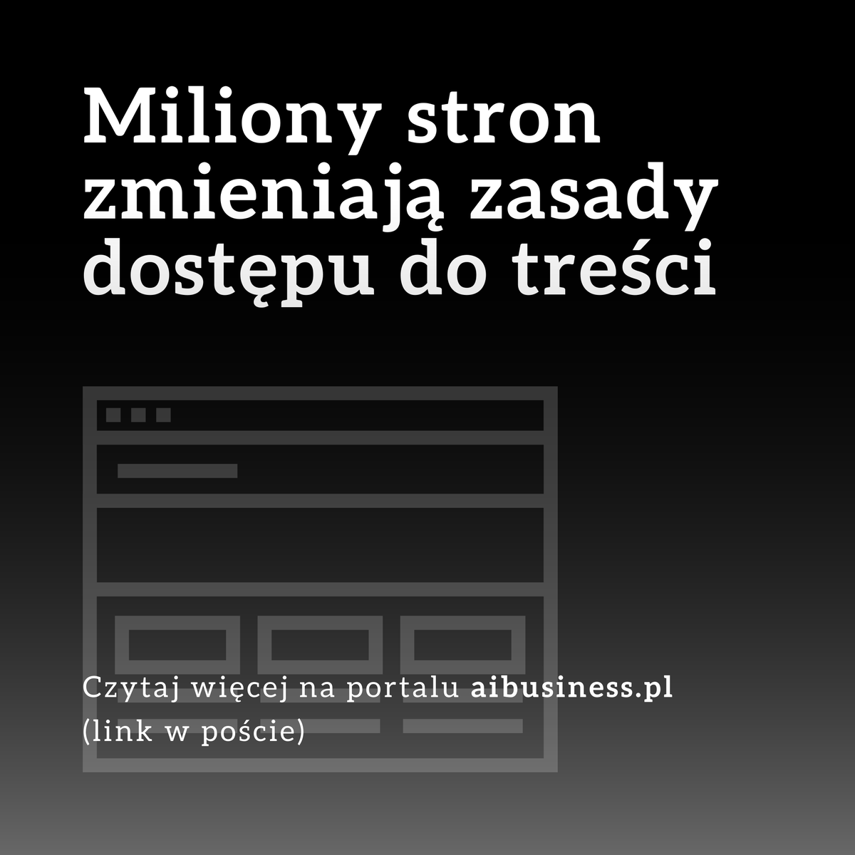 aiBusinessPL's tweet photo. 𝗖𝗹𝗼𝘂𝗱𝗳𝗹𝗮𝗿𝗲 𝗯𝗹𝗼𝗸𝘂𝗷𝗲 𝗯𝗼𝘁𝘆 𝗔𝗜 na milionach stron! ❌

Nowe zasady odcinają treści do treningu modeli oraz 𝗮𝗴𝗲𝗻𝘁𝘆 𝗔𝗜 od danych.

👉 Dowiedz się więcej: https://t.co/fE0hISTa2u

#CrawleryAI #BotyAI #Cloudflare #AIBusiness https://t.co/hQc9s3afc1