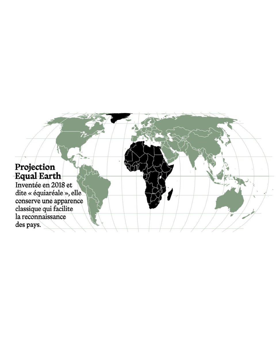 mdiplo's tweet photo. En août 2025 l’Union africaine s’est officiellement émue à la tribune des Nations unies de l’utilisation généralisée d’une projection cartographique qui minimise la place de l’Afrique. Elle appelle à « décoloniser la géographie » et propose à la place la projection Equal Earth.⤵️ https://t.co/ZkftaWt1Vw