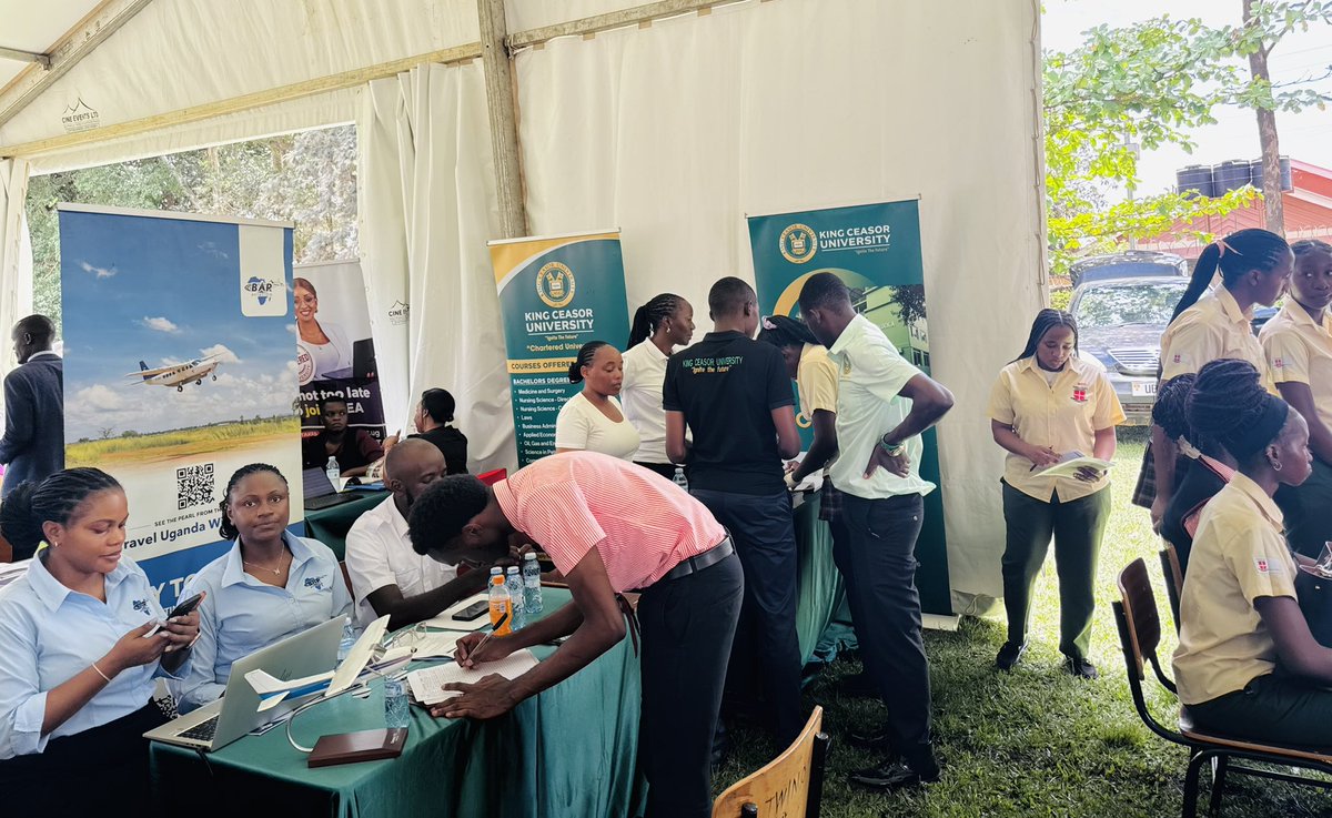 KingCeasorUni's tweet photo. Exploring possibilities. Inspiring future careers.

Yesterday 22 September 2026, King Ceasor University participated in the @Viennacollegeug Careers Day, engaging students on academic programmes, university life and pathways to their future careers.

@CeasorMulenga @officialMSAKcU @kculawschool 

#KingCeasorUniversity #CareersDay #HigherEducation #KCU