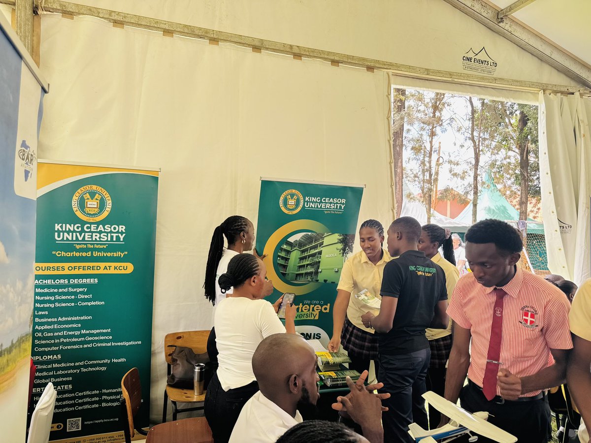 KingCeasorUni's tweet photo. Exploring possibilities. Inspiring future careers.

Yesterday 22 September 2026, King Ceasor University participated in the @Viennacollegeug Careers Day, engaging students on academic programmes, university life and pathways to their future careers.

@CeasorMulenga @officialMSAKcU @kculawschool 

#KingCeasorUniversity #CareersDay #HigherEducation #KCU