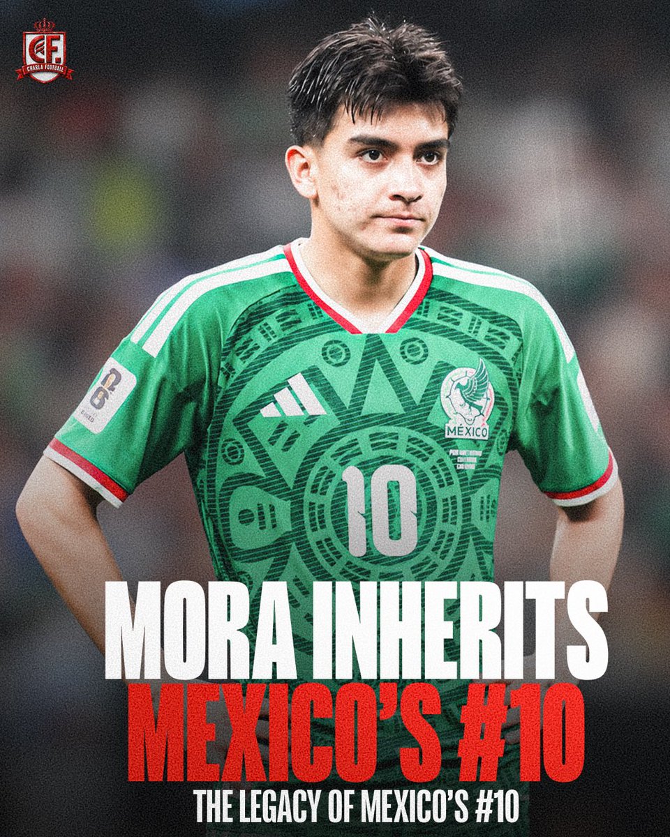 CharlaFtbl's tweet photo. 🇲🇽👑 THE LEGACY OF EL TRI’S #10

Luis García, Tomás Boy &amp; Cuauhtémoc Blanco left their mark wearing Mexico’s iconic #10. 🔥

Now, Gilberto Mora starts his own chapter. Can he become the next great Mexican #10? 👀🇲🇽

ONE JERSEY. MANY LEGENDS. NEW CHAPTER. 👑 https://t.co/TBky1sW4uS