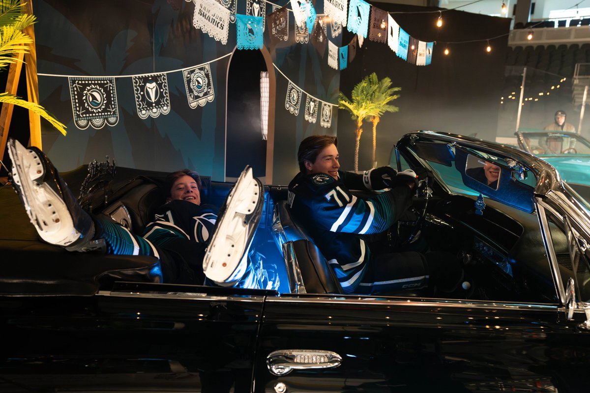 SanJoseSharks's tweet photo. At least they're all notoriously good drivers. 😎 https://t.co/75D8hcUjP4