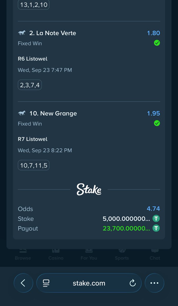 Mrbankstips's tweet photo. B2B Horse Racing 🏇 wins ✅✅✅✅

5 odds ✅✅✅

$23.7k ✅✅✅ https://t.co/NZhoj7icJr