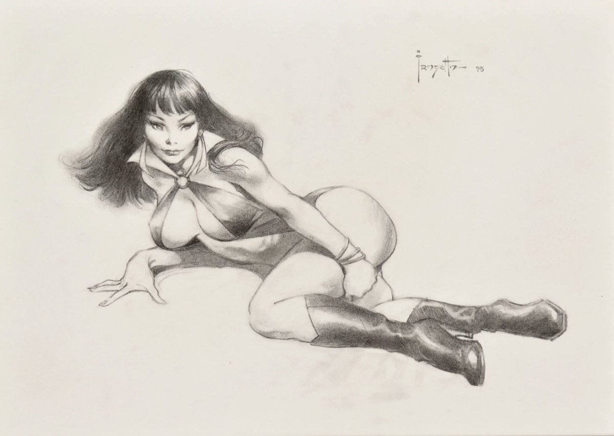 iamluke85's tweet photo. #vampirella artwork by #FrankFrazetta https://t.co/RNoQcMJ3Uj