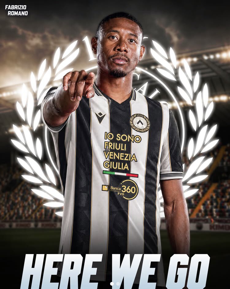 ogwucheEzekiel7's tweet photo. David Alaba to Udinese.. As Free agent confirmed. 
Surprising and exclusive 💪✨
@FabrizioRomano https://t.co/gogYPq2w0z
