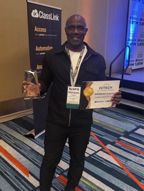 msdwarren's tweet photo. MSD Warren Township proudly congratulates Chief Operations Officer Marques Clayton on receiving the School Facilities &amp; Safety Leader Award, presented by RTM Business Group and ClassLink! Congratulations! #WarrenWill #PrideoftheEastside https://t.co/mlmREtiGeu