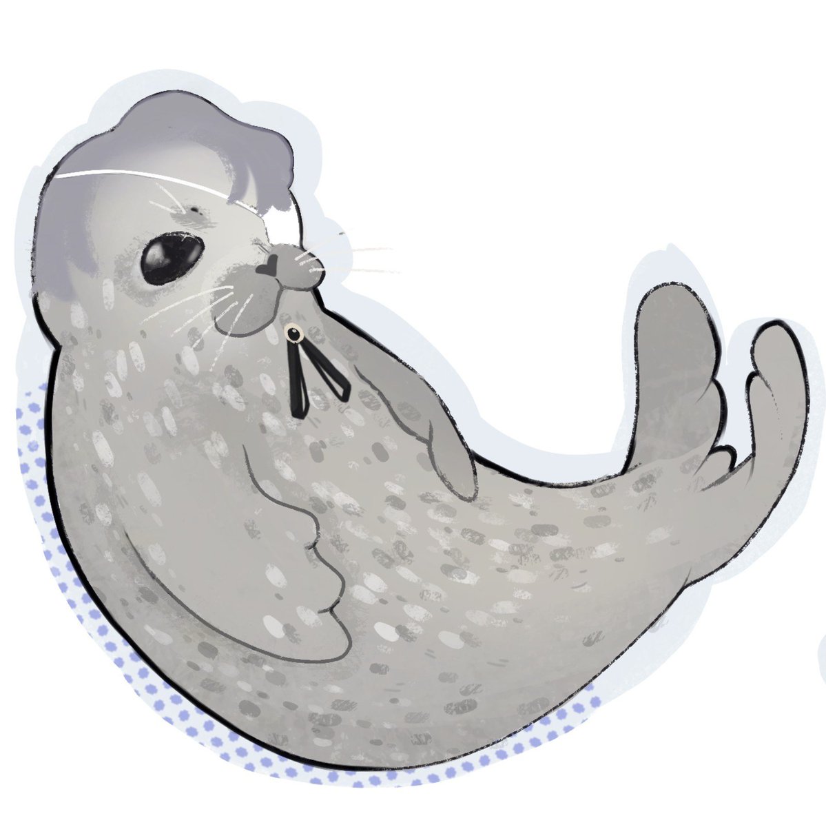 rasphiberry's tweet photo. Gyu! 🦭
Daan is a weddell seal (able to survive harsh environments), Karin is a bearded seal (more solitare and able to investigate the ocean's floor with the whiskers) and Levi is a Baikal seal (looks soggy.) 

#fearandhunger #funger #fearandhungerfanart #fungerfanart #kindof https://t.co/hGY340ZnD0