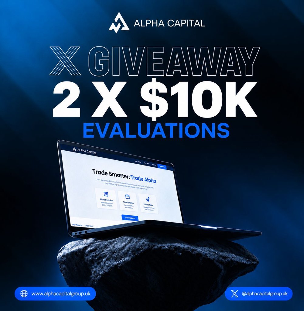 bigclintfx_'s tweet photo. 🚨 $20,000 GIVEAWAY! 🚨

 2 x $10k AlphaCapital 🎁

HOW TO ENTER 👇
✅ Follow @Bigclintfx_ 
✅ Follow @AlphaCapitalUK
✅ Follow @KrixxBanks

🔁 Like & Repost this post

💬 Tag 3 traders in the comment

✅Also follow @De_CaptainChart 
@falcon__trades @IamTemple__ @BIGSIX069 @THE_SNR_SNIPER 

Winners in 72hrs
Good luck everyone! 🚀🦅
#GiveawayContest