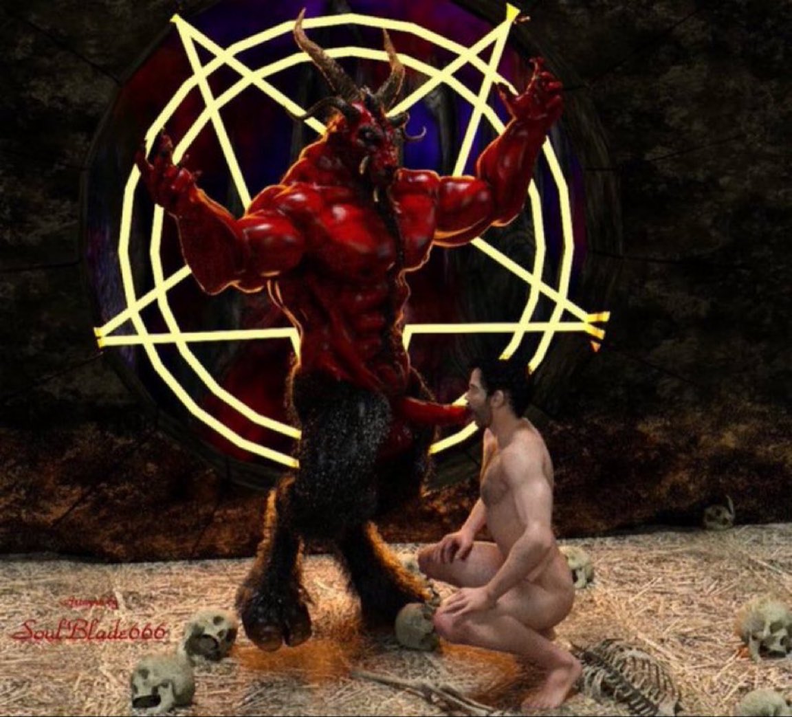 DarkLeviatbin's tweet photo. HAIL SATAN!!! I am here to spread the glory of sodomy and the power of SATAN. My soul and body belong to HIM and HIS demons, I live only for pleasure and I want to spread it to others. Our souls belong to SATAN! 
#SexDemon #HailSatan #Satan #HailCock #Gayporn https://t.co/bi5eFIAEtV