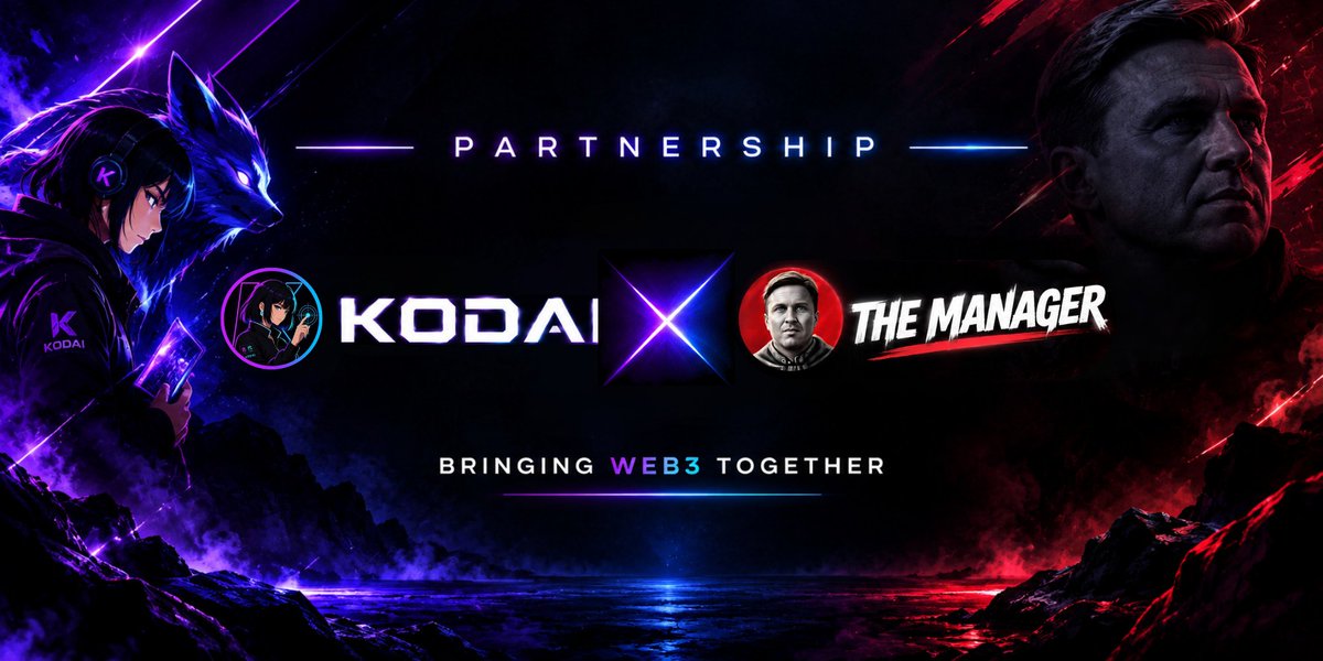hagjan's tweet photo. 🤝 THE MANAGER AND KODAI

Excited to announce that I’m officially supporting @Kodai_xyz ahead of the $KAI launch.

KODAI is building an all-in-one crypto ecosystem around its Hub and Telegram platform. It`s about bringing trading, discovery, AI-powered research, social, gaming and more together in one place.

$KAI will sit at the heart of that ecosystem.

Looking forward to being part of the journey and seeing what Benjamin and the team deliver. 🚀

Website: https://t.co/EtrGHfJCor
TG community: https://t.co/Vp2JUd9vjH