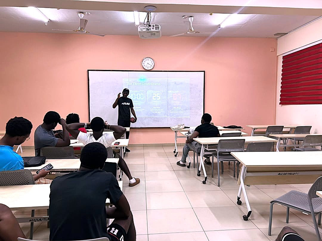 godwin_france's tweet photo. Grateful to kick-off my Flag Football coachng career with the students of Academic City University last night.

Special thanks to the Ghana American Football Federation (GAFF) for the almost two years coaching and officiating...

GoAcity | FlagFootball https://t.co/RGuv2KpKVQ