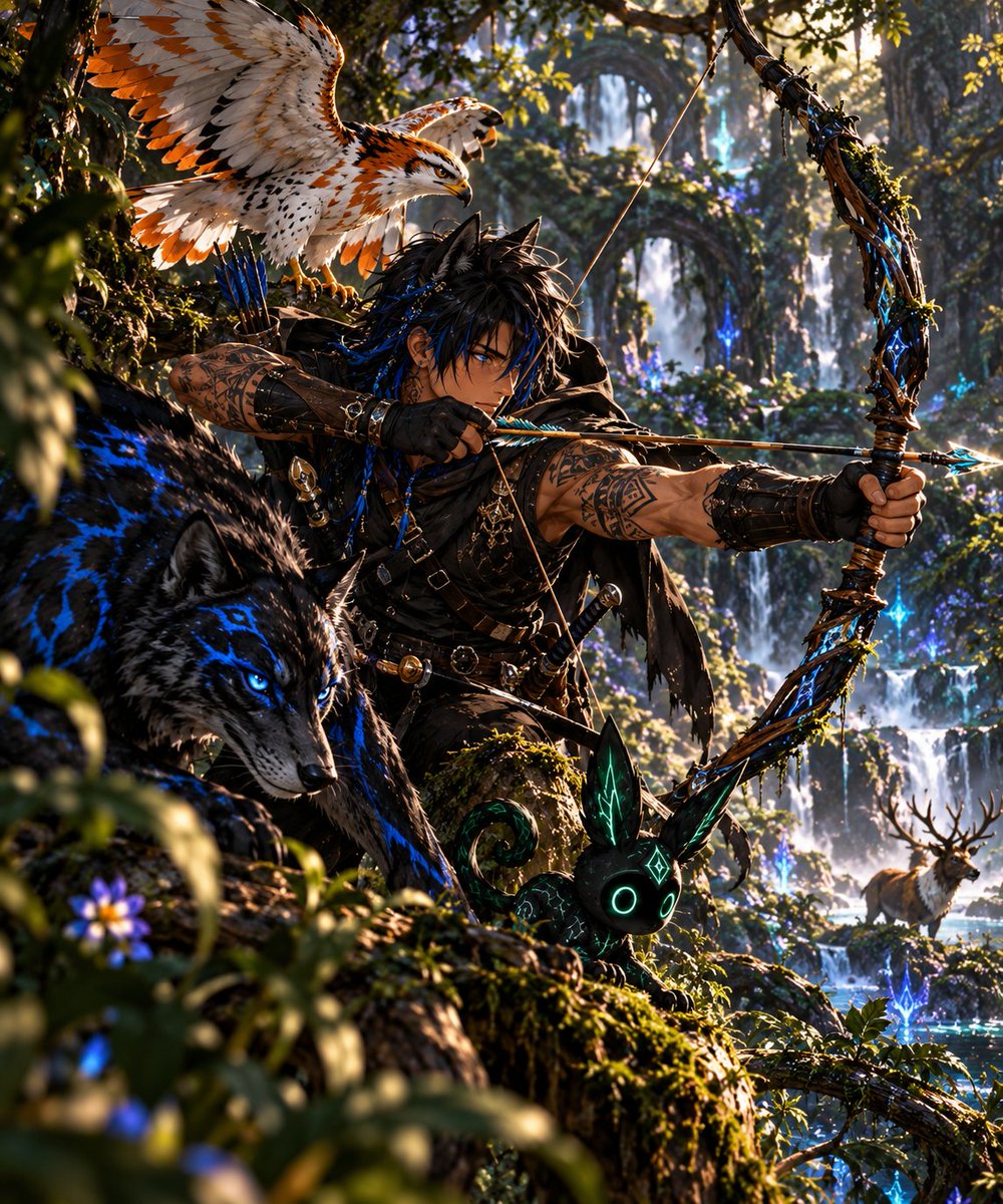 LaxLycaon's tweet photo. On the Hunt .. 
#ai #aiart #aiartwork #aiartist #scenic #nature #fantasy #fiction #creative #roleplay #worldbuilding #characterdesign #EverWild https://t.co/ws6lGtpxkj