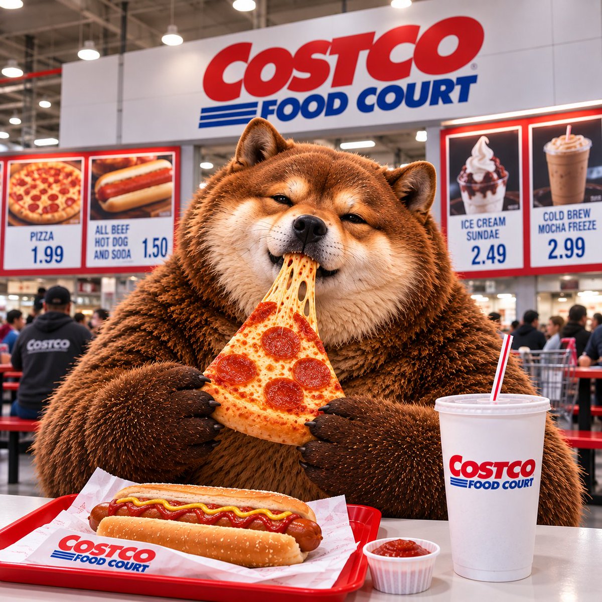 FatBearinu's tweet photo. Fat Bear Week training camp is going well. 🐻🍕
Salmon is important, but BearInu believes in cross-training.

Pizza. Hot dog. Soda. Repeat.

$BEARINU #BearInu #FatBearWeek #Memecoin https://t.co/zllY8j2f2w