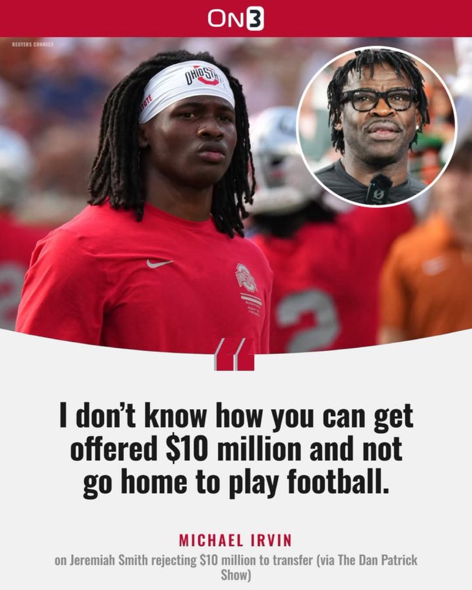 goehring_seth's tweet photo. Because your school was terrible up until last szn. 24 years of being a terrible program. OSU is the best place for any WR. 

Some ppl can’t be bought. @Jermiah_Smith1 is a real one. https://t.co/uJ5riKESAv